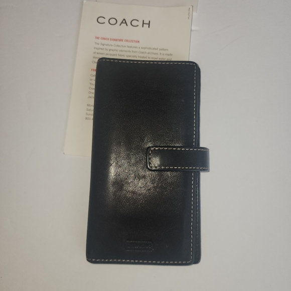 Coach Black Leather Card Wallet - Picture 5 of 5